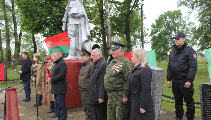 В Добрушском районе перезахоронили останки воина Красной Армии